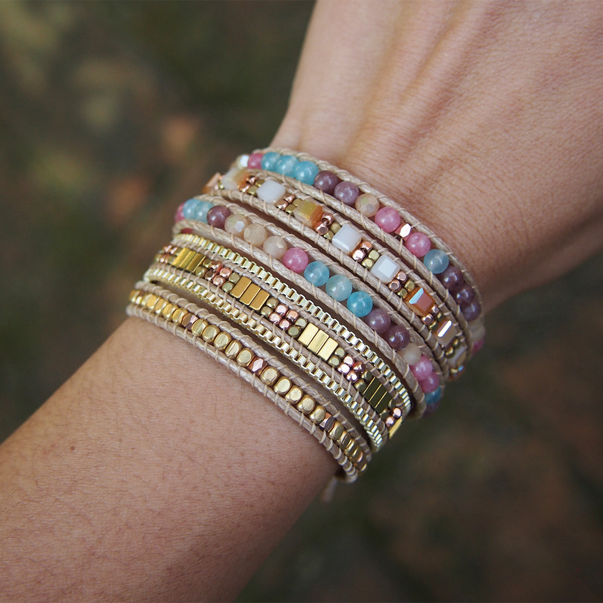 Multi Color mix wrap bracelet