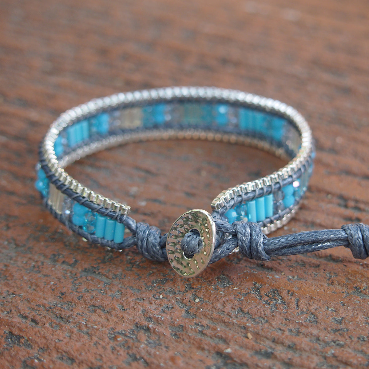 Blue Single Wrap Bracelets