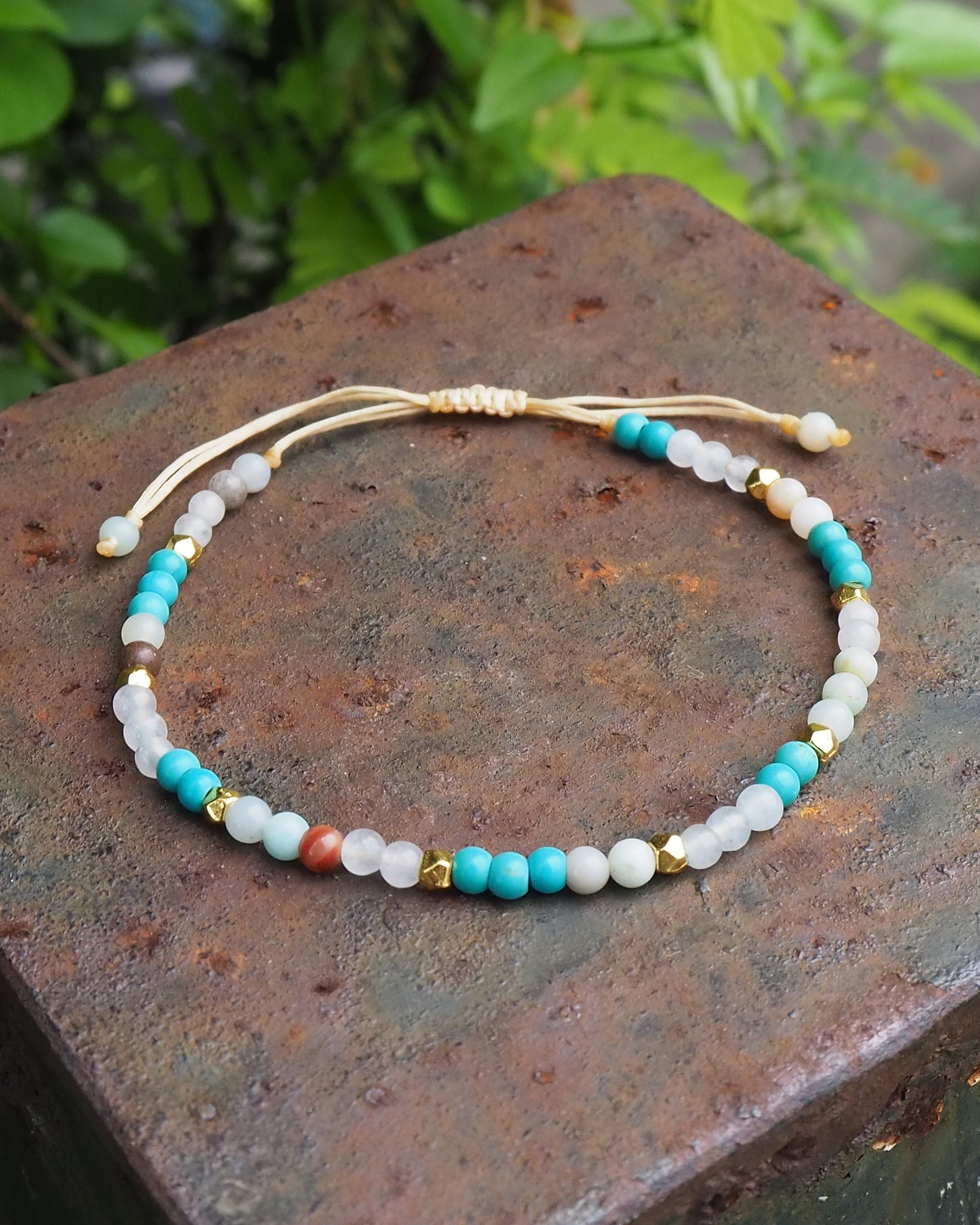 Delilah Pull-Tie Bracelet Amazonite Mix