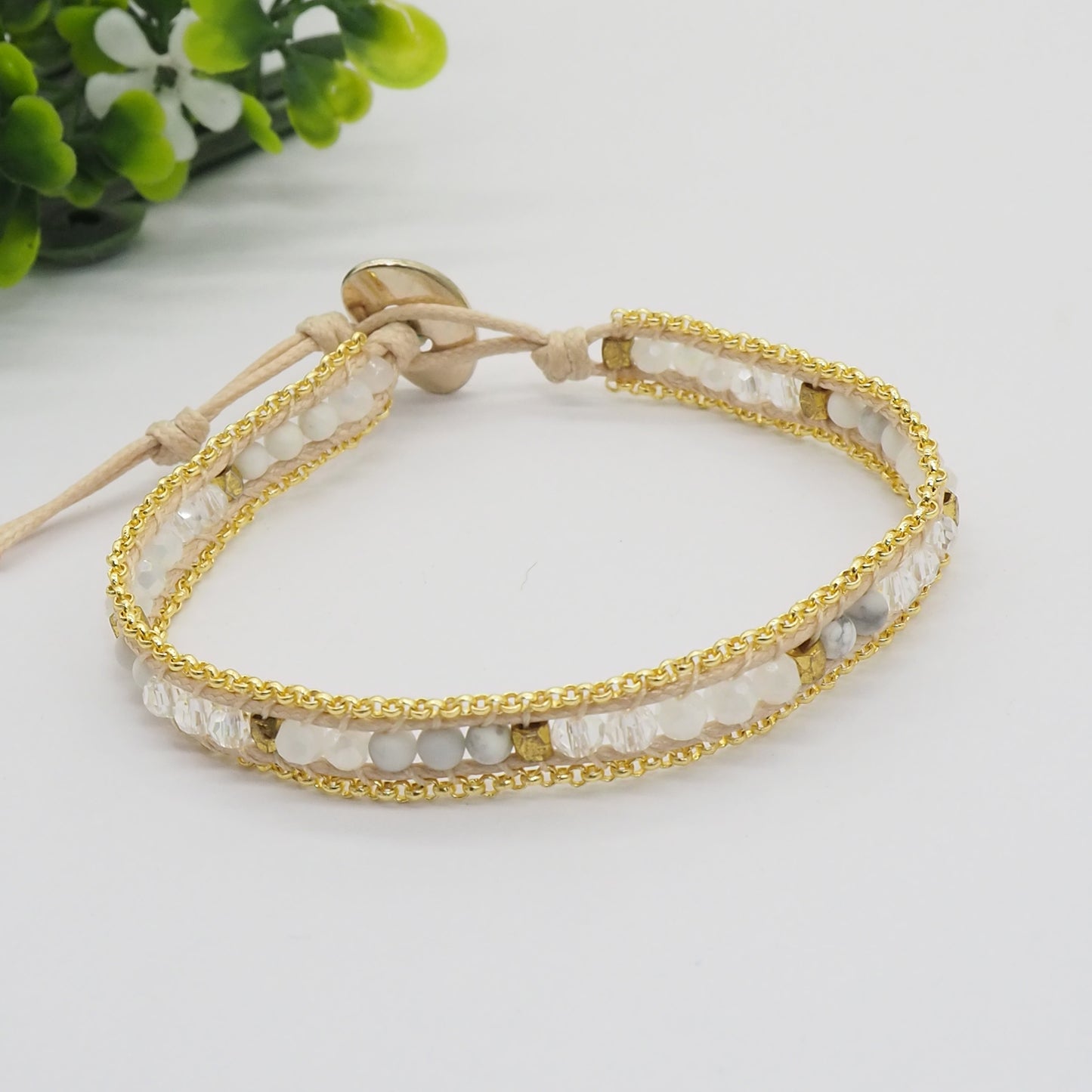 White Single Wrap Bracelets