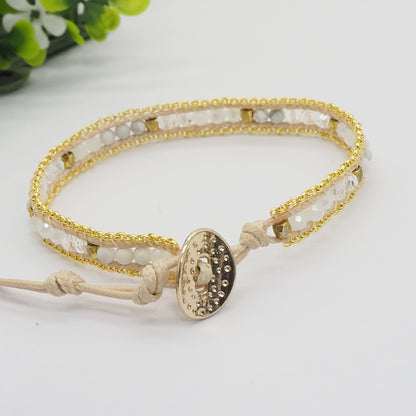 White Single Wrap Bracelets