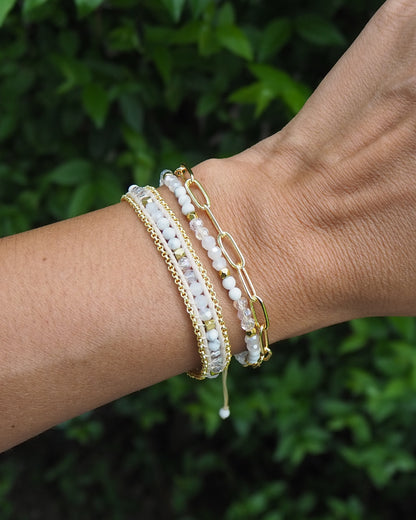 White Single Wrap Bracelets