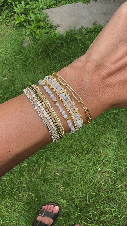 White Single Wrap Bracelets